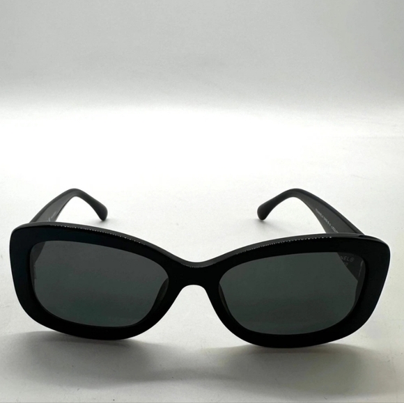 Brand New! Chanel CC Black 5469-B CC Oval Sunglasses SUNNIES POLARIZED - Picture 6 of 16